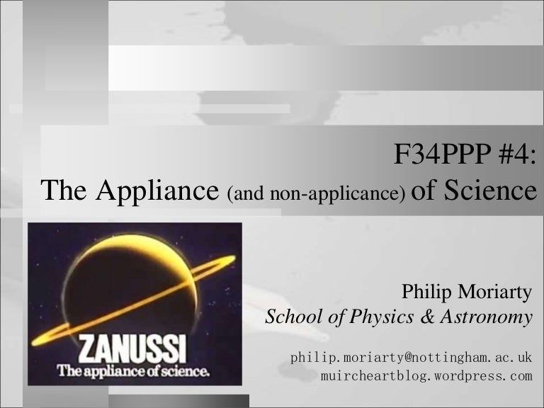 The Appliance of Science