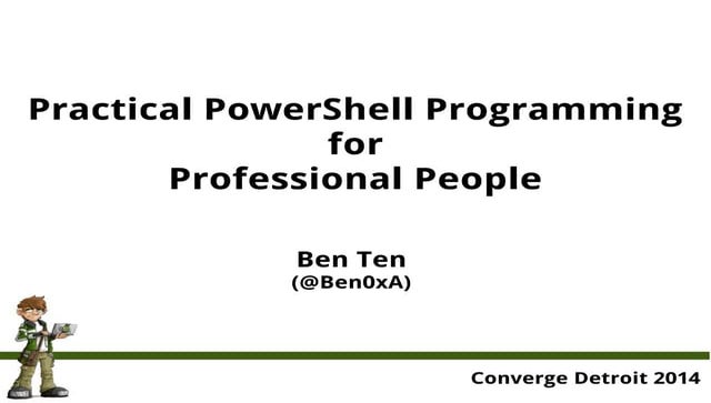 Practical PowerShell Programming for Professional People
