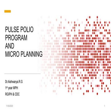 Pulse polio program and microplanning