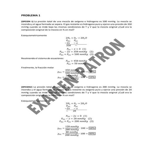 Guía para el examen  FISICOQUIMICA 