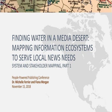 Mapping Information Ecosystems to Serve Local News Needs