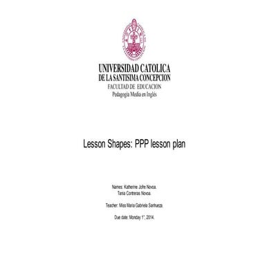 Ppp lesson plan format (listo