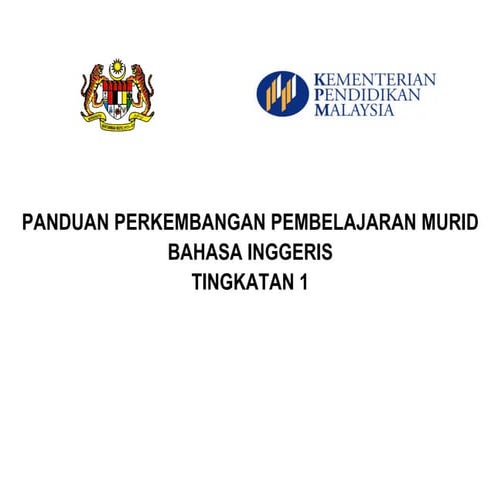 PPPM BAHASA INGGERIS TINGKATAN 1