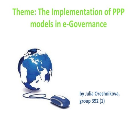 Models in E-government