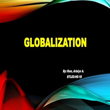 Lesson Plan under globalization period and rev