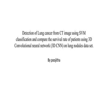 Presentation1 on Detection of Lung Cancer | PPTX