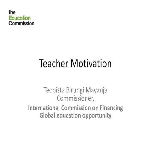 Teacher Motivation 