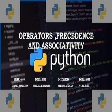 Operators, Precedence and Associativity .pptx
