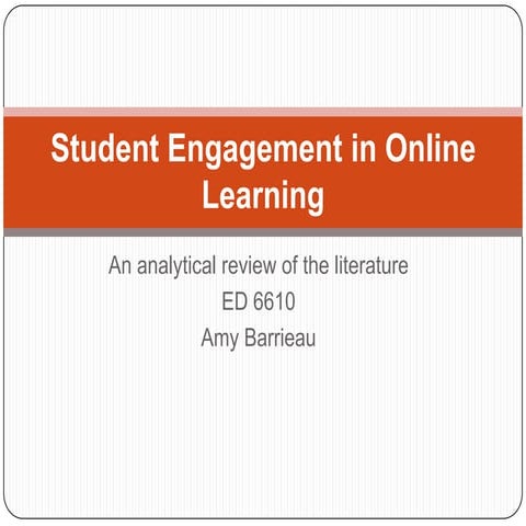 Student Engagement in Online Learning | PPTX
