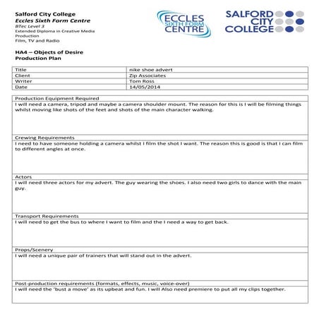 Pp production plan_template