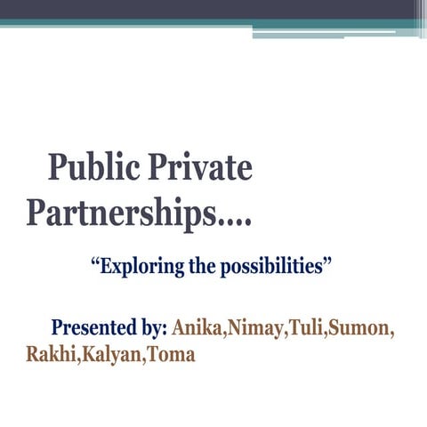 Public Private partnership | PPTX