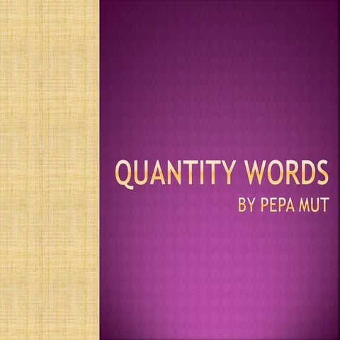 quantity words