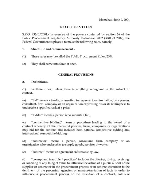 Public procurement regularity authority (ppra) | PPT