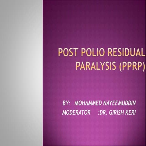 post polio residual paralysis