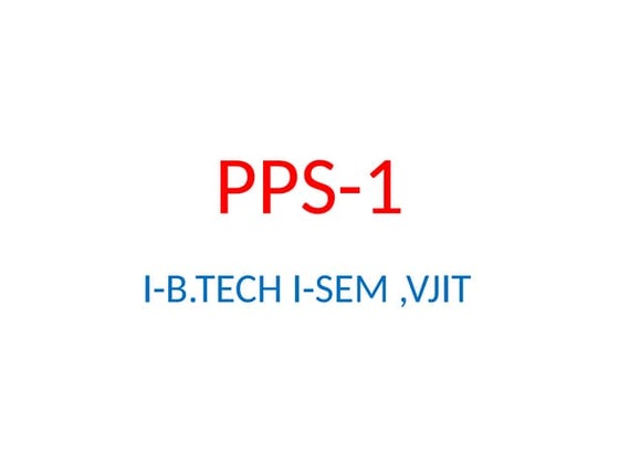 Introduction to computer programming | PPT