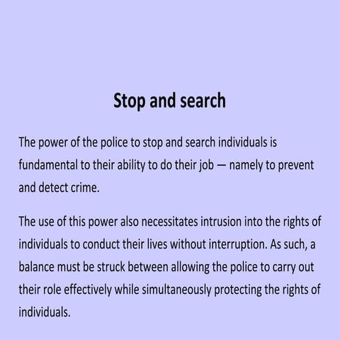 PP stop and search