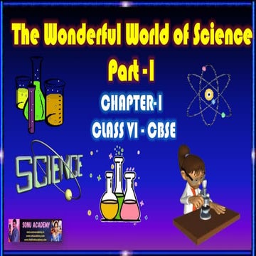 The Wonderful World of Science - Class 6 - Science ppt - 1