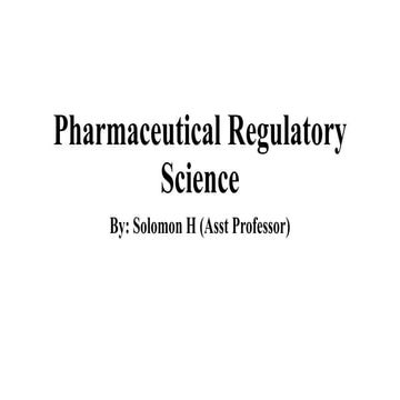 Comprehensive Overview of Pharmaceutical Regulatory Science and Affairs ...