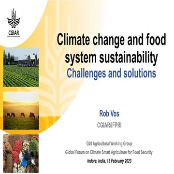 Climate Change and Food Systems Sustainability