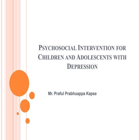 psychosocial intervention for children and adolescents with depression