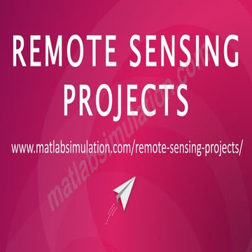 Remote Sensing Projects Research Ideas