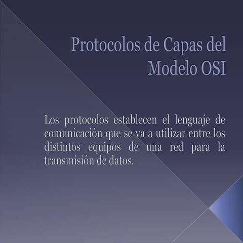 Protocolos de las capas del modelo OSI