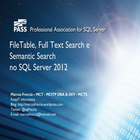 FileTable, Full Text Search e Semantic Search