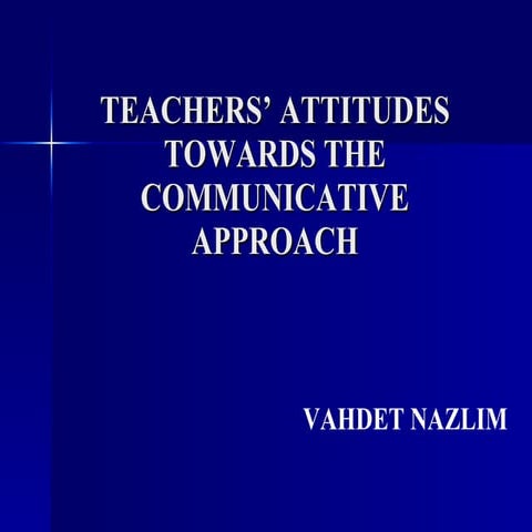 COMMUNICATIVE APPROACH