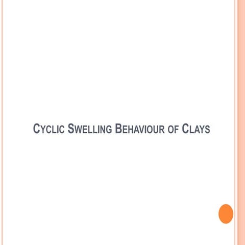 Cyclic swelling behavior of clay Geotechnology