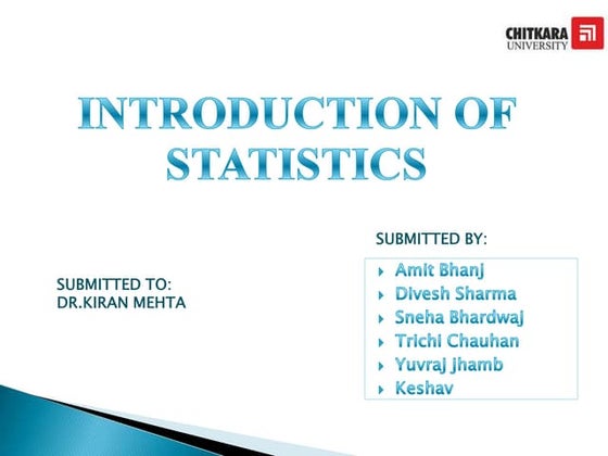 Introduction to statistics | PPT image.