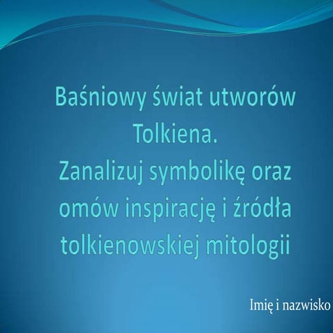 Prezentacja maturalna z polskiego