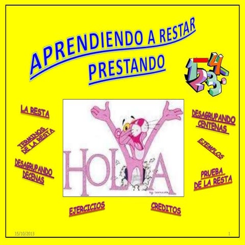 APRENDIENDO A RESTAR PRESTANDO