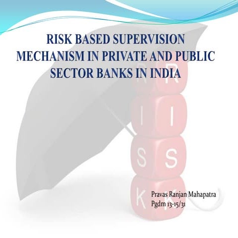 Risk based supervision in private and public sector banks in India,