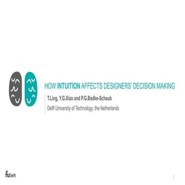 How does intuition affect designers' decision making | PDF
