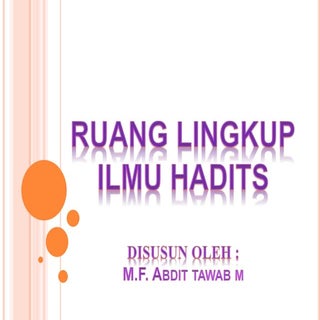 Ppt hadits