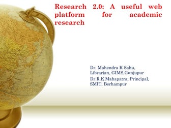Research 2.0: A useful web tool for academic research