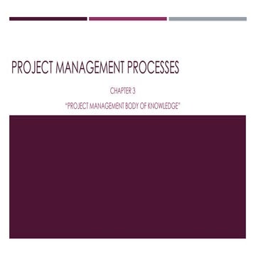 Management Project Processes PMBOK