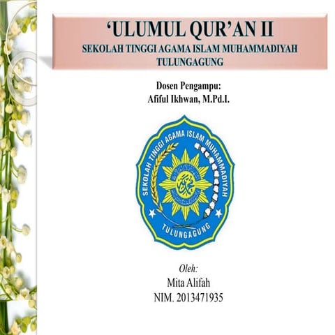 Power Point 'Ulumul Qur'an