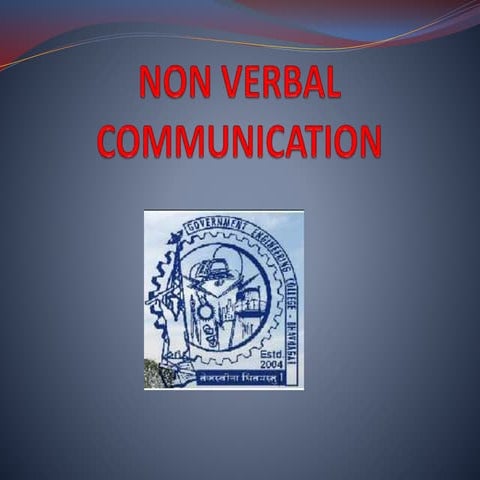 non-verbel communication.Ppt