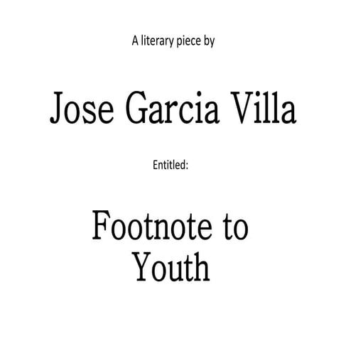 Footnote to Youth
