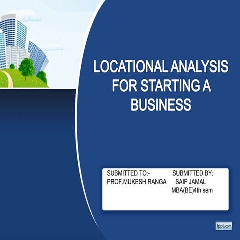 locational analysis in starting a business