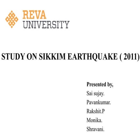 study on sikkim earthquake