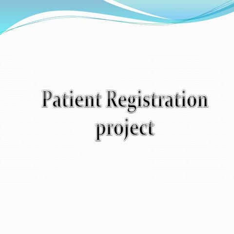 Patient Registration in Hospital