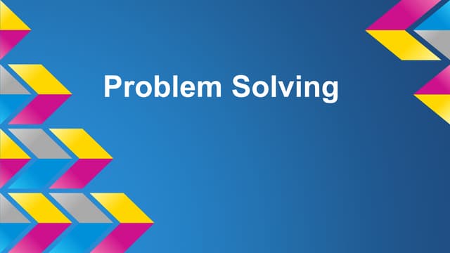 Problem Solving | PPT
