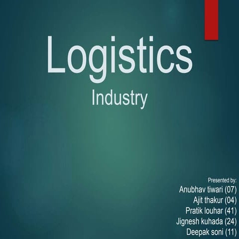 logistics industry and pestle and marketing mix swot analyis of it