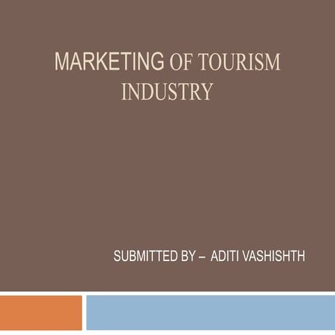 Marketing of Tourism Indusry