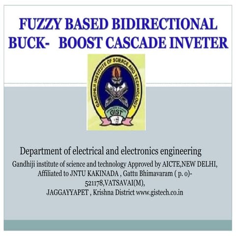 fuzzy based bidirectional buck-boost cascade inverter