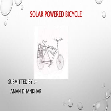 SOLAR POWERED BICYCLE