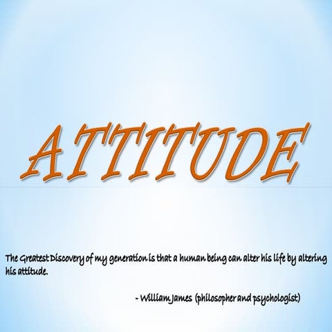 Presentation on Attitude