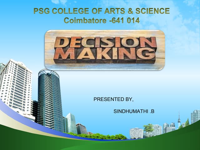 DECISION MAKING | PPT